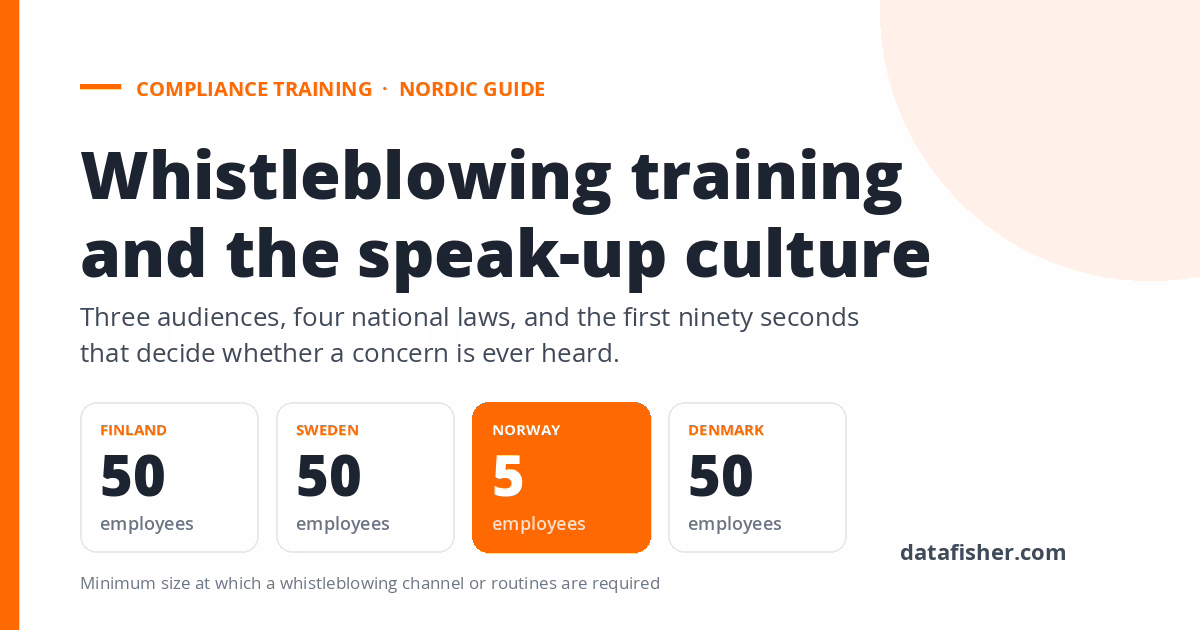 Whistleblowing Training Whistleblowing Training